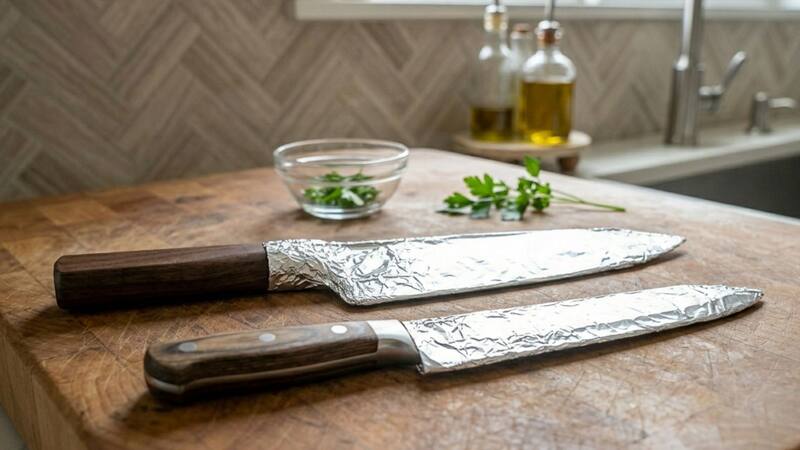 Envolver las cuchillas de la cocina en papel aluminio, para qué sirve y por qué miles de personas lo hacen
Fuente: IA