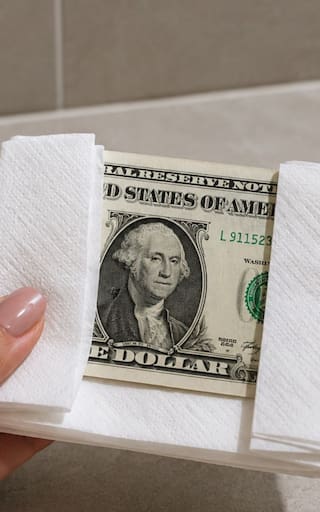 Envolver un billete de dólar en una servilleta blanca: para qué sirve y por qué lo recomiendan