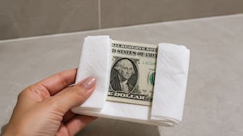 Envolver un billete de dólar en una servilleta blanca: para qué sirve y por qué lo recomiendan