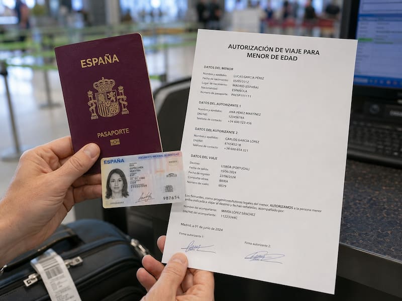 Es oficial | El documento obligatorio que exigen para viajar al extranjero con menores. Fuente: imagen ilustrativa creada con ChatGPT.
