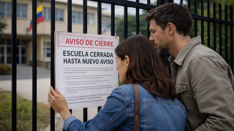 Educación decretó el cierre de todas las escuelas el lunes 23 de marzo. Imagen creada con IA.