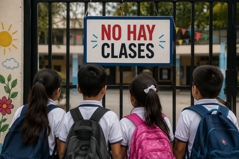 Educación decreta cierre total de escuelas el lunes 12 de octubre.