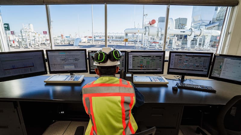 Cuarto de control de Esentia Energy.