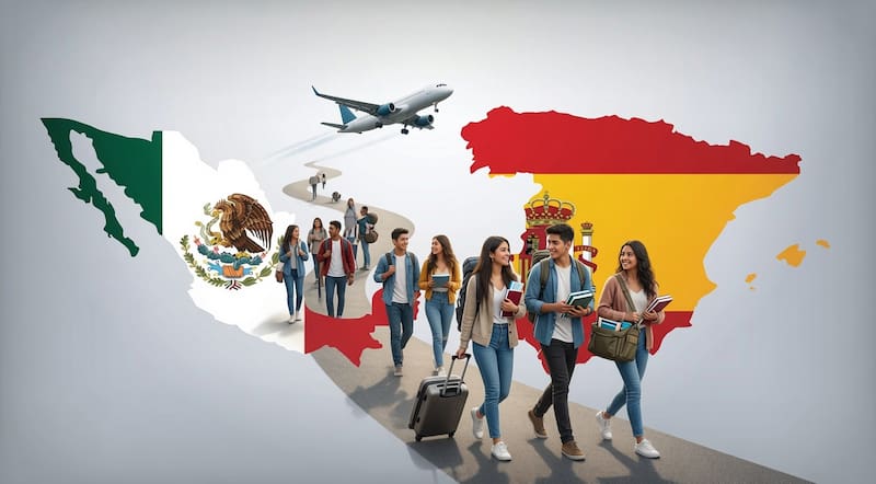 España ocupa el primer lugar entre los destinos europeos para los connacionales, con alrededor de 80,000 residentes mexicanos, seguida por Canadá, con cerca de 108,000, dentro del continente americano.