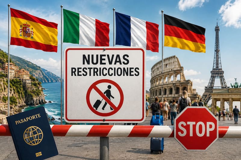 ¿Qué restricciones aplicarán España, Italia, Francia y Alemania a los turistas?