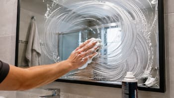 Por qué recomiendan limpiar el espejo del baño con espuma de afeitar y para qué sirve