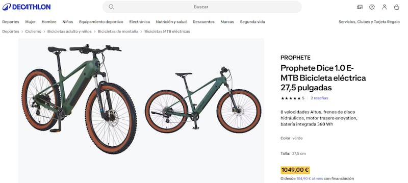 Esta bicicleta eléctrica de Decathlon está en tendencia: tiene una autonomía de 150 km.