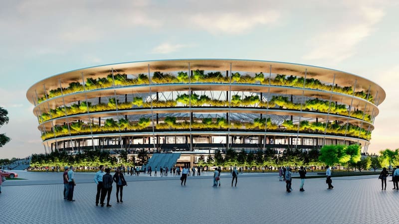 Así será el estadio "jardin" de Serbia.