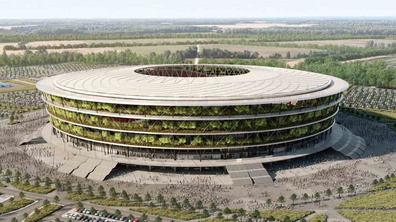 Así será el estadio "jardin" de Serbia.