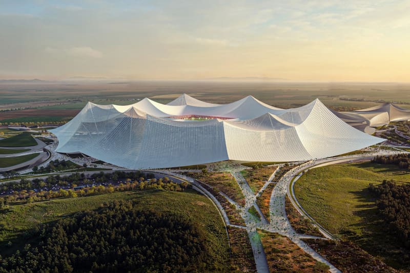 El proyecto se levanta en Marruecos, en las cercanías de Casablanca, y llevará el nombre de Gran Estadio Hassan II. Imagen: archivo.