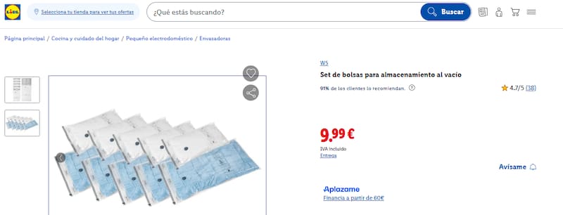 Este nuevo accesorio de Lidl es ideal para los viajes: ahorra hasta un 75% de espacio en la valija.