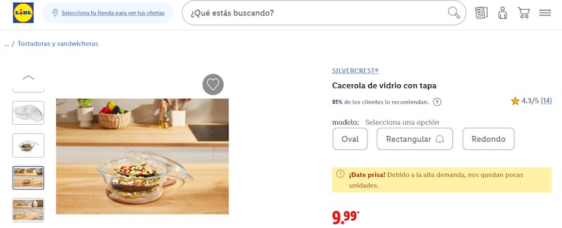 Este nuevo recipiente para horno de Lidl resiste temperaturas de -40 hasta 300 grados.