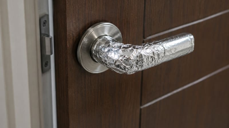 Este sencillo truco puede utilizarse en el picaporte de una puerta por sus propiedades y por la facilidad para colocarlo y retirarlo.