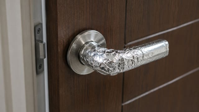 Poner papel aluminio en el picaporte de la puerta: para qué sirve y por qué algunos lo hacen