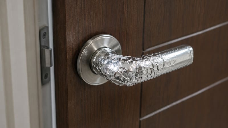 Este sencillo truco puede utilizarse en el picaporte de una puerta por sus propiedades y por la facilidad para colocarlo y retirarlo.