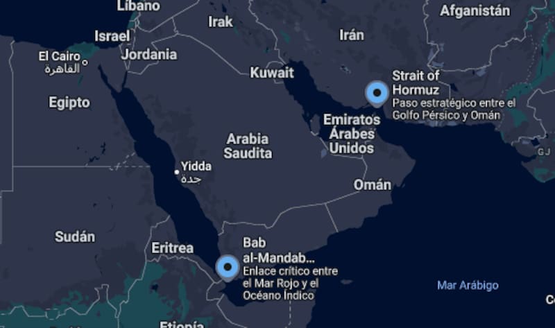 Estrechos: Ormuz y Bab el Mandeb, claves para el comercio mundial.