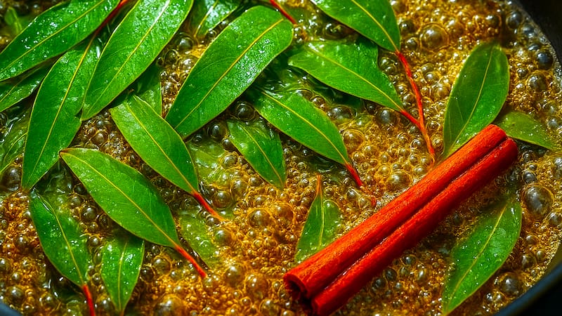 Hervir eucalipto con canela y jengibre puede mejorar el aroma del hogar. Fuente: imagen ilustrativa ChatGPT.