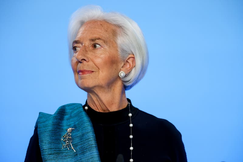 Christine Lagarde, president of the European Central Bank (ECB), at a rates decision news conference in Frankfurt, Hesse, Germany, on Thursday, Dec. 18, 2025. The European Central Bank left interest rates unchanged for a fourth straight meeting as inflation hovers around target and the euro zone weathers global shocks. Photographer: Alex Kraus/Bloomberg