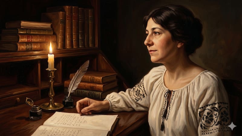 Evelyn Beatrice Hall, la escritora británica que en 1906 redactó la frase que el mundo lleva un siglo atribuyéndole a Voltaire. Imagen generada con IA a partir del retrato real de la escritora.