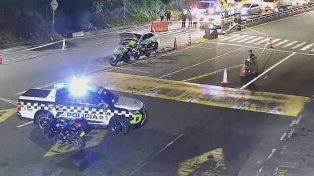 Tragedia en la autopista Medellín–Bogotá | Explosión de granada deja dos muertos y dos policías heridos