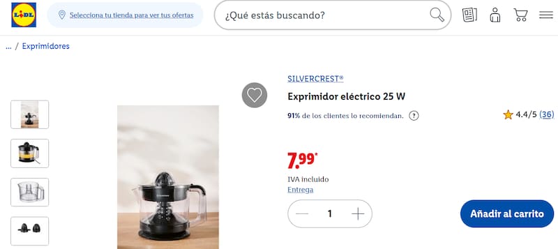 Largas filas en Lidl por este nuevo electrodoméstico: se trata de un exprimidor eléctrico que prepara zumos de fruta en minutos.