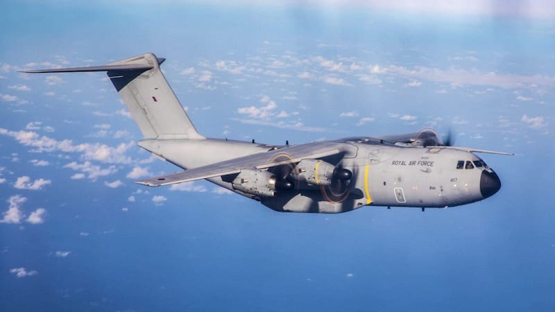 El avión del Reino Unido es un Airbus A400M del Reino Unido. Foto (Archivo)