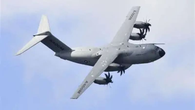 El avión del Reino Unido es un Airbus A400M del Reino Unido. Foto (Archivo)