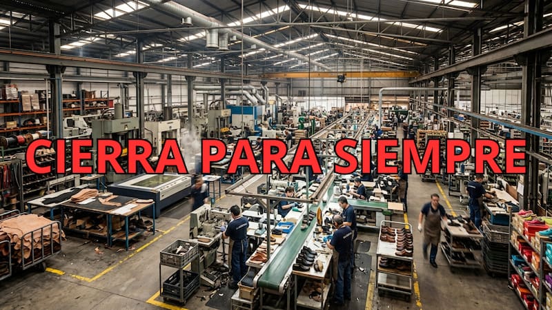Cierra una histórica fábrica de calzado.