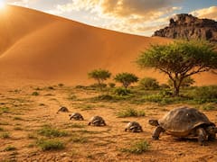 Fallaron al plantar árboles y liberaron 500 tortugas en el Sahara: cinco años después surgieron zonas verdes donde solo había arena