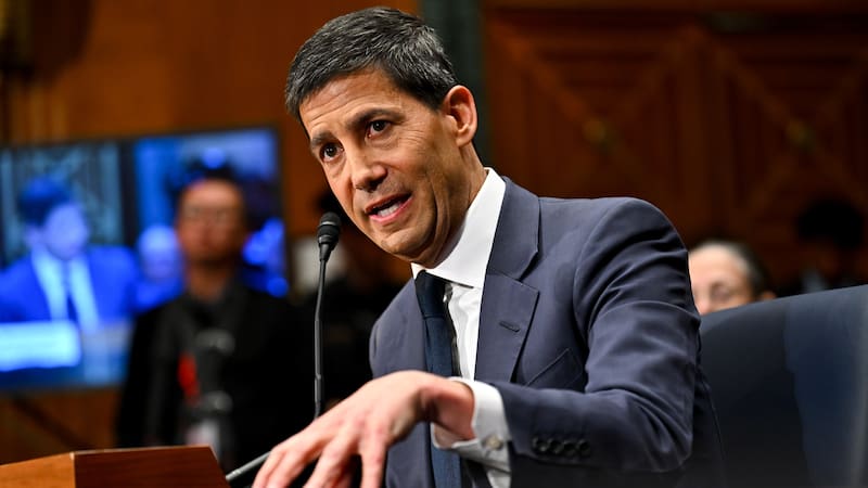 Kevin Warsh, chairman of the US Federal Reserve nominee for US President Donald Trump, during a Senate Banking, Housing, and Urban Affairs Committee confirmation hearing in Washington, DC, US, on Tuesday, April 21, 2026. Warsh's testimony highlights the fine line he must walk during the hearing between President Donald Trump's demands for lower rates and reassuring investors that he will defend the Fed's autonomy in rate-setting. Photographer: Graeme Sloan/Bloomberg