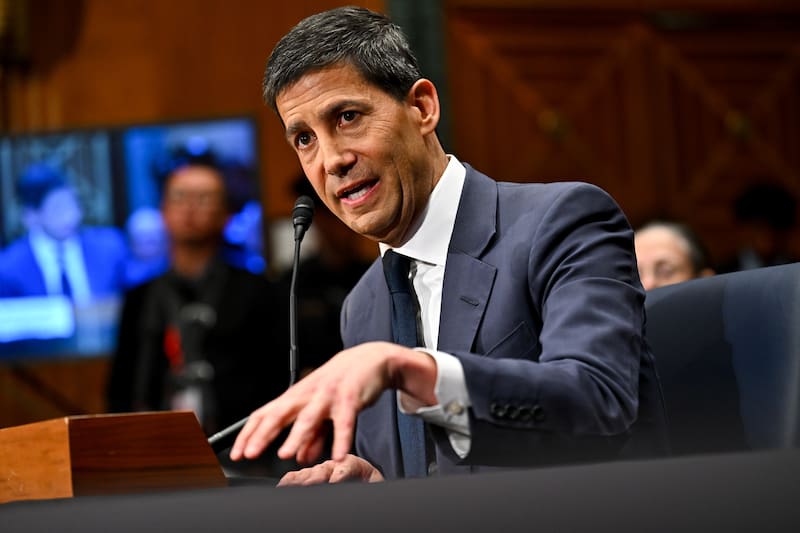 Kevin Warsh, chairman of the US Federal Reserve nominee for US President Donald Trump, during a Senate Banking, Housing, and Urban Affairs Committee confirmation hearing in Washington, DC, US, on Tuesday, April 21, 2026. Warsh's testimony highlights the fine line he must walk during the hearing between President Donald Trump's demands for lower rates and reassuring investors that he will defend the Fed's autonomy in rate-setting. Photographer: Graeme Sloan/Bloomberg
