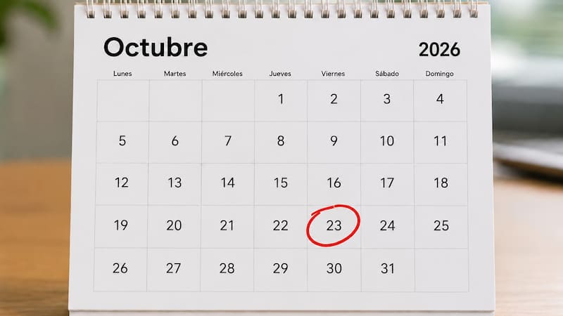 Calendario señalando feriado