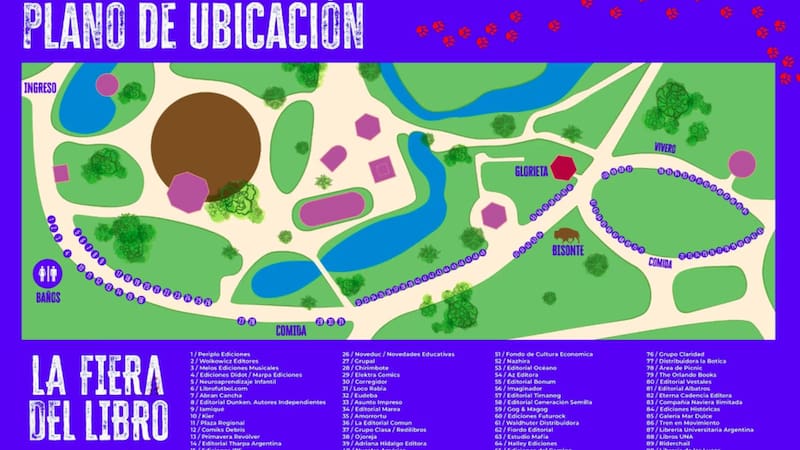 Plano de ubicación de la Fiera del Libro.