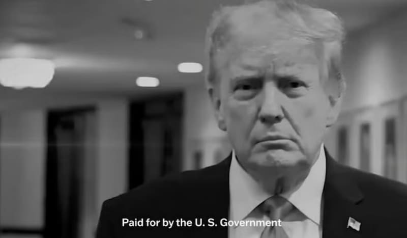 Screengrab of “Final Battle,” the recently aired ad by the Trump administration.