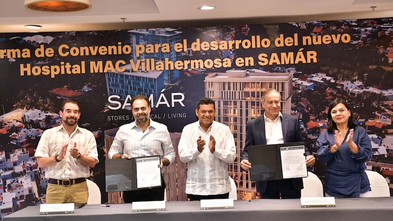 Firma del convenio para la construcción del Hospital MAC Villahermosa |Cortesía
