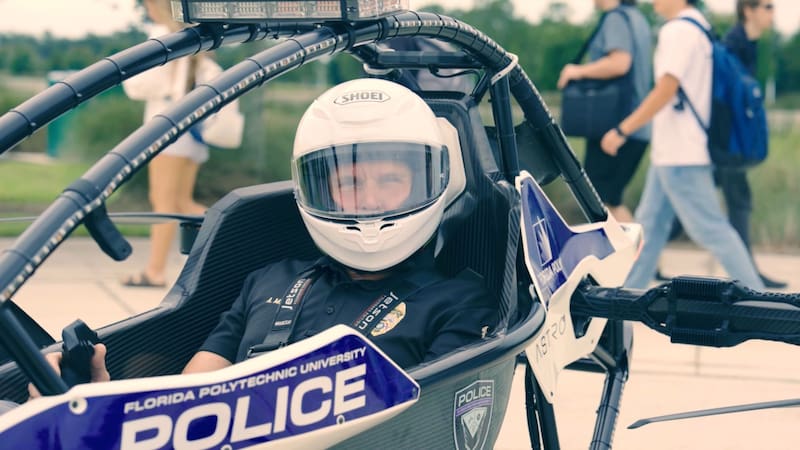 Florida police introduce Astro, a one-seat flying vehicle that takes off like a drone