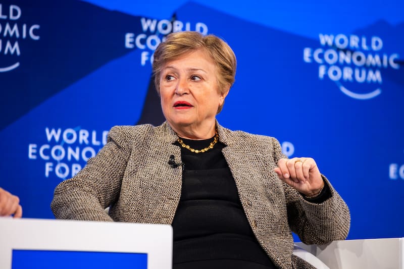 Kristalina Georgieva en la reunión del Foro Económico Mundial en Davos