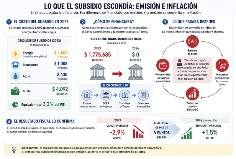 El subsidio esconde emisión e inflación Fuentes: Focus Market
