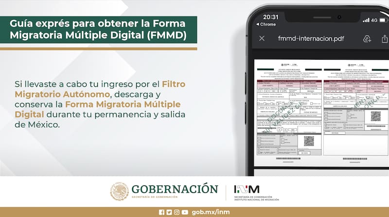 Forma Migratoria Múltiple Digital de México.