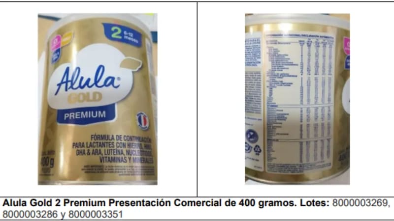 Otro ejemplo de la fórmula que fue contaminada (Fuente: Invima).