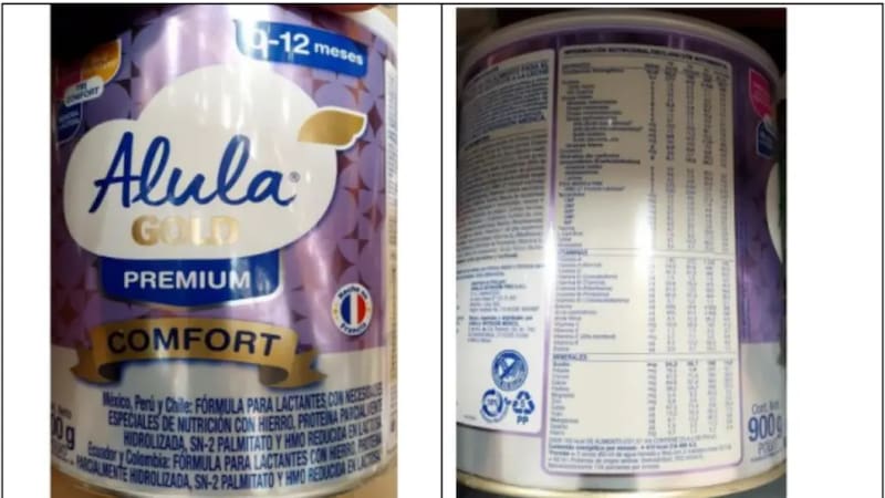 La fórmula de leche para bebés afectada según reportaron las autoridades (Fuente: Invima)