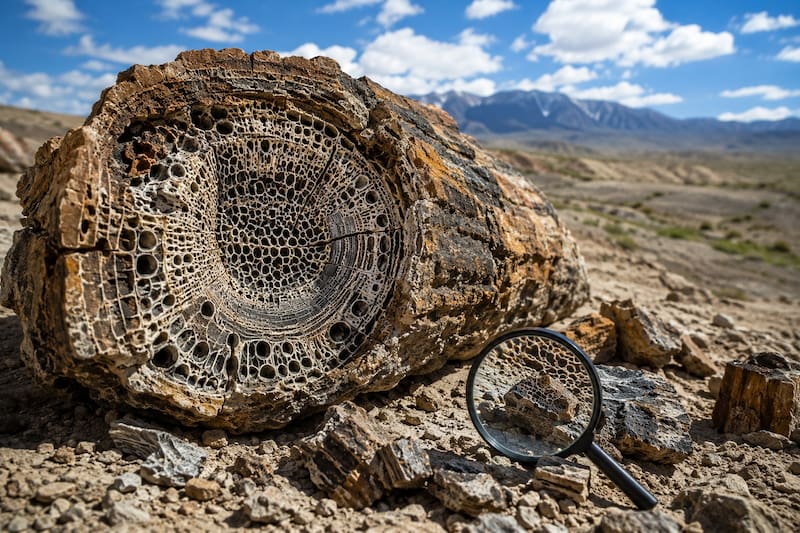 Los científicos explicaron que la planta quedó enterrada rápidamente y fue atravesada por aguas ricas en sílice provenientes de un ambiente con intensa actividad volcánica e hidrotermal. (Imagen ilustrativa)