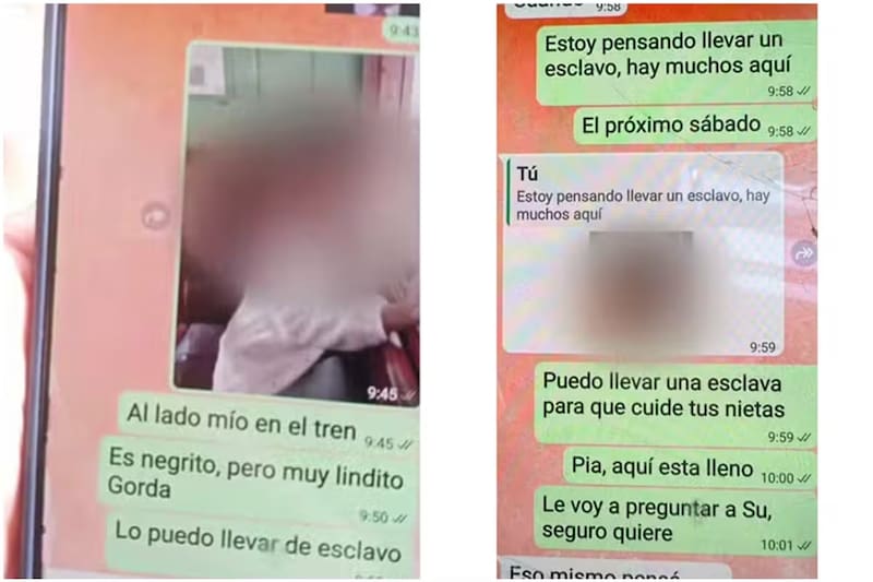 Los chats que llevaron a la denuncia (Gentileza: O'Globo)