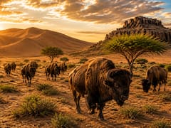 Fracasaron al plantar árboles y soltaron 50 bisontes en un desierto abandonado por 100 años. Ahora el ecosistema se recupera solo