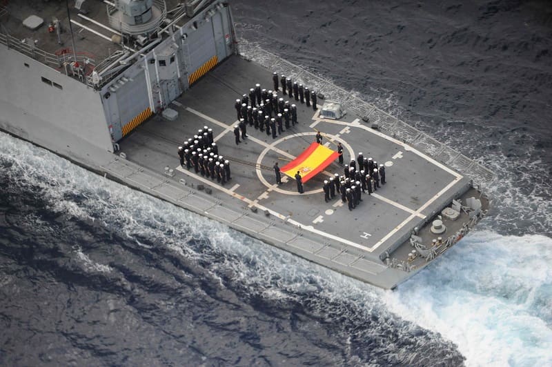 A bordo de la unidad navega un contingente formado por más de 200 marinos de la Armada. (Foto: Armada española).