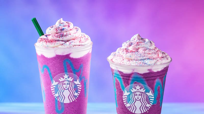 Imagen del Frapuccino Unicornio | Creada con ChatGPT.