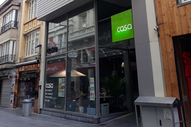 La marca belga Casa llegó a tener presencia en varias ciudades españolas como parte de su expansión europea.