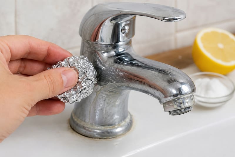 Frotar papel de aluminio sobre los grifos de la casa: por qué se recomienda y para qué sirve