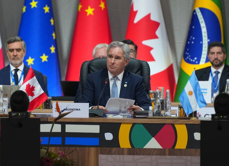 En el G20, el Canciller, Pablo Quirno se quejó de que la declaración conjunta había sido adoptada “sin el consenso de todos los miembros”. Foto: EFE.