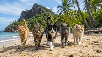 Llevaron 5 gatos para exterminar las ratas que invadían su isla: medio siglo después se quedaron sin una de sus especies icónicas